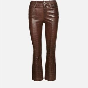 FRAME Brown Lamb Leather Pants NWT —Size 28